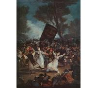ZHAOSHAN Famous Colorful Art Print Vintage Poster the Burial of the Sardine by Francisco De Goya Classic Canvas Picture for Office Decor 60x90cm