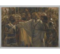 ZHAOSHAN Famous Colorful Art Print Vintage Poster the Healing of Malchus by Jacques Classic Canvas Picture for Office Decor 60x90cm