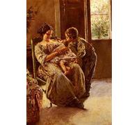 ZHAOSHAN Famous Colorful Art Print Vintage Poster the Kiss by Vincenzo Irolli Classic Canvas Picture for Office Decor 60x90cm