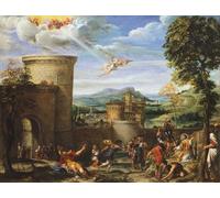 ZHAOSHAN Famous Colorful Art Print Vintage Poster the Martyrdom of Saint Stephen by Annibale Carracci Classic Canvas Picture for Office Decor 60x90cm