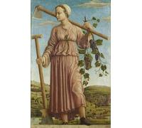 ZHAOSHAN Famous Colorful Art Print Vintage Poster the Muse Polyhymnia by Francesco Del Cossa Classic Canvas Picture for Office Decor 60x90cm