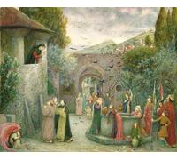 ZHAOSHAN Famous Colorful Art Print Vintage Poster the Pilgrim Folk by Marie Spartali Stillman Classic Canvas Picture for Office Decor 60x90cm