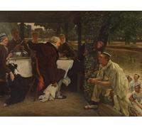 ZHAOSHAN Famous Colorful Art Print Vintage Poster the Prodigal Son in Modern Life the Fatted Calf by Jacques Classic Canvas Picture for Office Decor 60x90cm