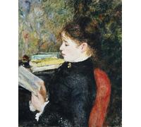 ZHAOSHAN Famous Colorful Art Print Vintage Poster the Reader by Pierre Auguste Renoir Classic Canvas Picture for Office Decor 60x90cm