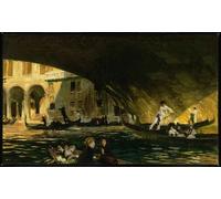 ZHAOSHAN Famous Colorful Art Print Vintage Poster The Rialto John Sargent Classic Canvas Picture for Office Decor 60x90cm