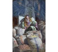 ZHAOSHAN Famous Colorful Art Print Vintage Poster Thou Fool This Night Thy Soul Shall Be Required of Thee by Jacques Classic Canvas Picture for Office Decor 60x90cm