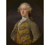 ZHAOSHAN Famous Colorful Art Print Vintage Poster William Cavendish Marquess of Hartington Later Th of Devsnshire by William Hogarth Classic Canvas Picture for Office Decor 60x90cm