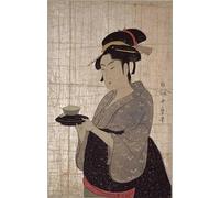 ZHAOSHAN Famous Poster Artworks Art Print Poster a Beauty Before the Mirror by Kitagawa Utamaro Animal Pictures for Home Decor 60x90cm