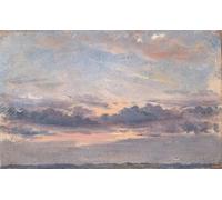 ZHAOSHAN Famous Poster Artworks Art Print Poster a Cloud Study Sunset by John Constable Animal Pictures for Home Decor 60x90cm