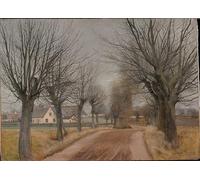 ZHAOSHAN Famous Poster Artworks Art Print Poster a Road Near Vinderød Zealand by Laurits Andersen Ring Animal Pictures for Home Decor 60x90cm