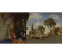 ZHAOSHAN Famous Poster Artworks Art Print Poster a View of Delft with a Musical Instrument Seller's Stall by Carel Fabritius Animal Pictures for Home Decor 60x90cm