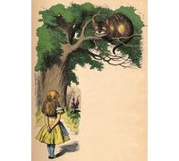ZHAOSHAN Famous Poster Artworks Art Print Poster Alice and the Cheshire Cat by Tenniel Animal Pictures for Home Decor 60x90cm