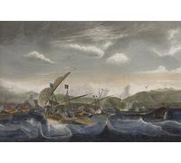 ZHAOSHAN Famous Poster Artworks Art Print Poster Andrea Doria Dispersing the Spanish Fleet Ahead of the Var Mouth Animal Pictures for Home Decor 60x90cm