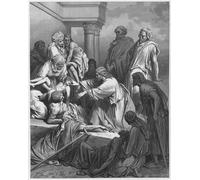 ZHAOSHAN Famous Poster Artworks Art Print Poster Bible Jesus Healing the Sick by Gustave Dore Animal Pictures for Home Decor 60x90cm