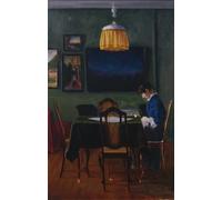 ZHAOSHAN Famous Poster Artworks Art Print Poster by Lamp Light by Harald Oscar Sohlberg Animal Pictures for Home Decor 60x90cm