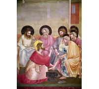 ZHAOSHAN Famous Poster Artworks Art Print Poster Christ Washing the Disciples' Feet Detail of Christ and Six Disciples by Giotto Di Bondone Animal Pictures for Home Decor 60x90cm