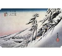 ZHAOSHAN Famous Poster Artworks Art Print Poster Cleaar Weather After Snow At Kameyama From Stations of Tokaido by Ando Hiroshige Animal Pictures for Home Decor 60x90cm