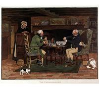 ZHAOSHAN Famous Poster Artworks Art Print Poster Connoisseurs Two English Preparing Punch by Cecil Charles Windsor Aldin Animal Pictures for Home Decor 60x90cm