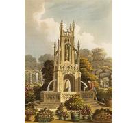 ZHAOSHAN Famous Poster Artworks Art Print Poster Design for a Conduit Proposed At Ashridge with Distant View of the Rosary by Humphry Repton Animal Pictures for Home Decor 60x90cm