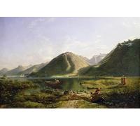 ZHAOSHAN Famous Poster Artworks Art Print Poster End of Lake Geneva by Danby Animal Pictures for Home Decor 60x90cm