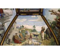 ZHAOSHAN Famous Poster Artworks Art Print Poster Erminia Among the Shepherds by Friedrich Overbeck Animal Pictures for Home Decor 60x90cm