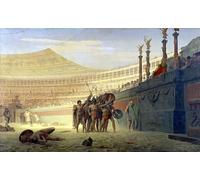 ZHAOSHAN Famous Poster Artworks Art Print Poster Hail Caesar! We Who Are About to Die Salute You by Jean Leon Gerome Animal Pictures for Home Decor 60x90cm