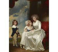 ZHAOSHAN Famous Poster Artworks Art Print Poster Henrietta Countess of Warwick and Her Children by George Romney Animal Pictures for Home Decor 60x90cm