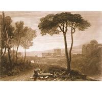 ZHAOSHAN Famous Poster Artworks Art Print Poster in the Campagna From the 'Book of Studies' Engraved by William Say by Mallord William Turner Animal Pictures for Home Decor 60x90cm