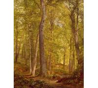 ZHAOSHAN Famous Poster Artworks Art Print Poster June Woods Pennsylvania by William Trost Richards Animal Pictures for Home Decor 60x90cm
