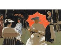 ZHAOSHAN Famous Poster Artworks Art Print Poster Ladies Taking Tea by Walter Bonner Gash Animal Pictures for Home Decor 60x90cm