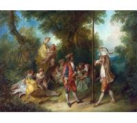 ZHAOSHAN Famous Poster Artworks Art Print Poster Lancret Nicolas the Four Ages of Man Maturity Oil on Canvas Rococo by Nicolas Lancret Animal Pictures for Home Decor 60x90cm