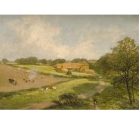 ZHAOSHAN Famous Poster Artworks Art Print Poster Landscape with Farm Buildings by Famous Artist Animal Pictures for Home Decor 60x90cm