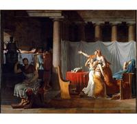 ZHAOSHAN Famous Poster Artworks Art Print Poster Lictors Bearing to Brutus the Bodies of His Sons by Jacques Louis David Animal Pictures for Home Decor 60x90cm