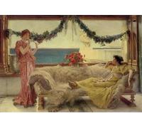 ZHAOSHAN Famous Poster Artworks Art Print Poster Melody on a Mediterranean Terrace by Lawrence Alma-tadema Animal Pictures for Home Decor 60x90cm