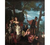 ZHAOSHAN Famous Poster Artworks Art Print Poster Moses Saved From the Waters by Paolo Veronese Animal Pictures for Home Decor 60x90cm