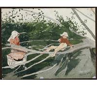ZHAOSHAN Famous Poster Artworks Art Print Poster Out on a Limb by Winslow Homer Animal Pictures for Home Decor 60x90cm
