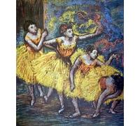 ZHAOSHAN Famous Poster Artworks Art Print Poster Painting Titled Four Dancers by Edgar Degas Animal Pictures for Home Decor 60x90cm