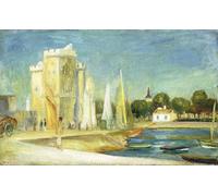 ZHAOSHAN Famous Poster Artworks Art Print Poster Port De La Rochelle by Pierre Auguste Renoir Animal Pictures for Home Decor 60x90cm