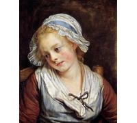ZHAOSHAN Famous Poster Artworks Art Print Poster Portrait of a Maiden Painting by Jean Baptiste Greuze Animal Pictures for Home Decor 60x90cm