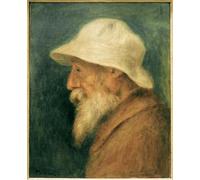ZHAOSHAN Famous Poster Artworks Art Print Poster Portrait of the Artist in a White Hat by Pierre Auguste Renoir Animal Pictures for Home Decor 60x90cm