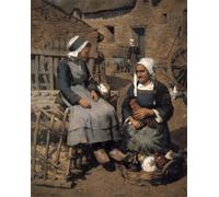 ZHAOSHAN Famous Poster Artworks Art Print Poster Preparations for Market Quimperle Brittany by Stanhope Alexander Forbes Animal Pictures for Home Decor 60x90cm