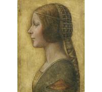 ZHAOSHAN Famous Poster Artworks Art Print Poster Profile of a Young Fiancee by Leonardo Da Vinci Animal Pictures for Home Decor 60x90cm