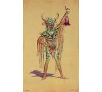 ZHAOSHAN Famous Poster Artworks Art Print Poster Robin Goodfellow the Puck Costume Design for a Midsummer Night's Dream by C. Wilhelm Animal Pictures for Home Decor 60x90cm