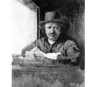 ZHAOSHAN Famous Poster Artworks Art Print Poster Self portrait while drawing by Rembrandt van Rijn Animal Pictures for Home Decor 60x90cm
