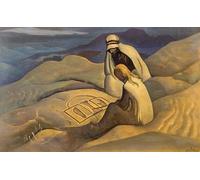 ZHAOSHAN Famous Poster Artworks Art Print Poster Signs of Christ by Nikolai Konstantinowitsch Roerich Animal Pictures for Home Decor 60x90cm