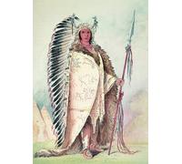 ZHAOSHAN Famous Poster Artworks Art Print Poster Sioux Chief the Black Rock by George Catlin Animal Pictures for Home Decor 60x90cm