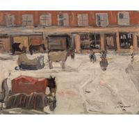 ZHAOSHAN Famous Poster Artworks Art Print Poster Snow Scene by famous painter Animal Pictures for Home Decor 60x90cm