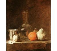 ZHAOSHAN Famous Poster Artworks Art Print Poster Still Life with Carafe Silver Goblet and Fruit by Jean-baptiste-simeon Chardin Animal Pictures for Home Decor 60x90cm