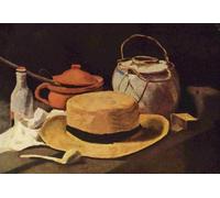 ZHAOSHAN Famous Poster Artworks Art Print Poster Still Life with Straw Hat and Pipe by Vincent Van Gogh Animal Pictures for Home Decor 60x90cm