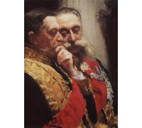 ZHAOSHAN Famous Poster Artworks Art Print Poster Study for Portrait of Members of the State Council Ivan Goremykin and Nikolai Gerard by Il Ya Repin Animal Pictures for Home Decor 60x90cm